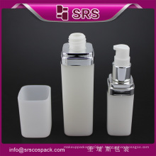 SRS amostra de plástico grátis 50ml 120ml cosméticos PP garrafa de bomba branca loção
